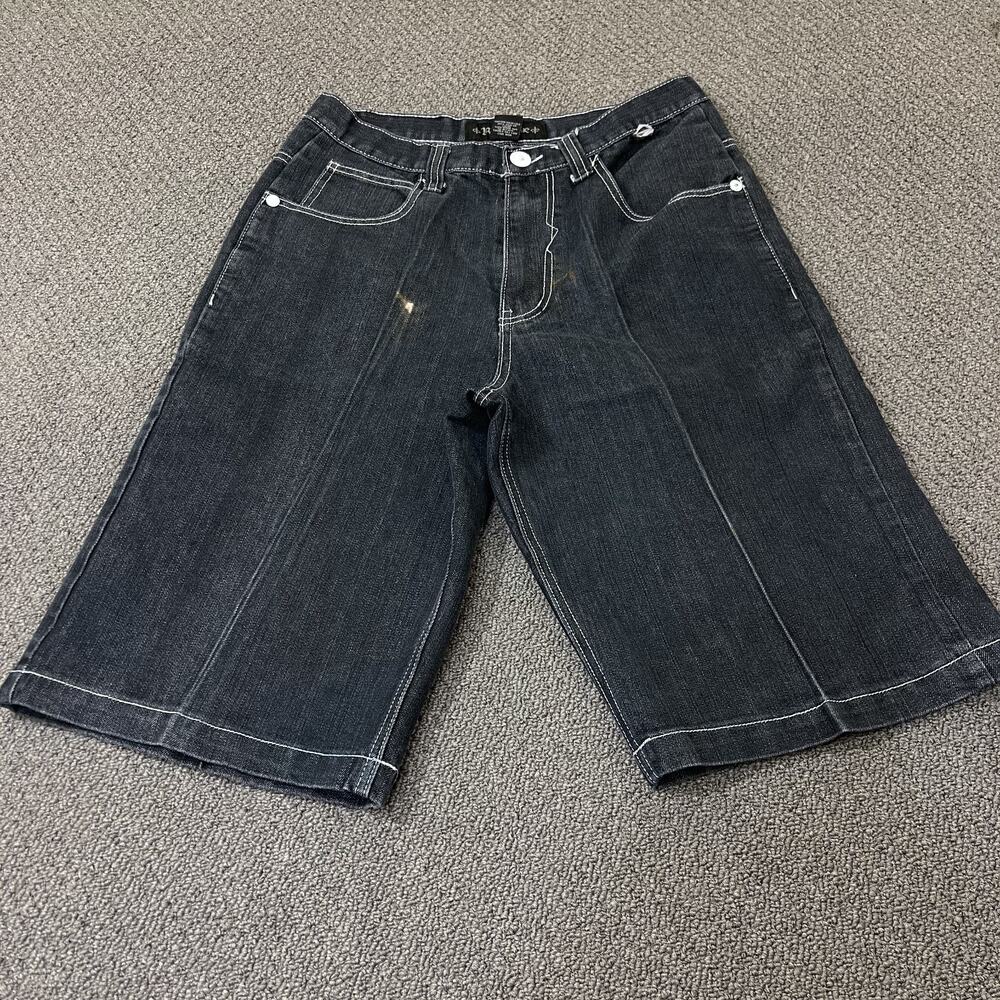 Raw Blue Shorts Mens Size 32 Denim Y2K Hiphop Baggy